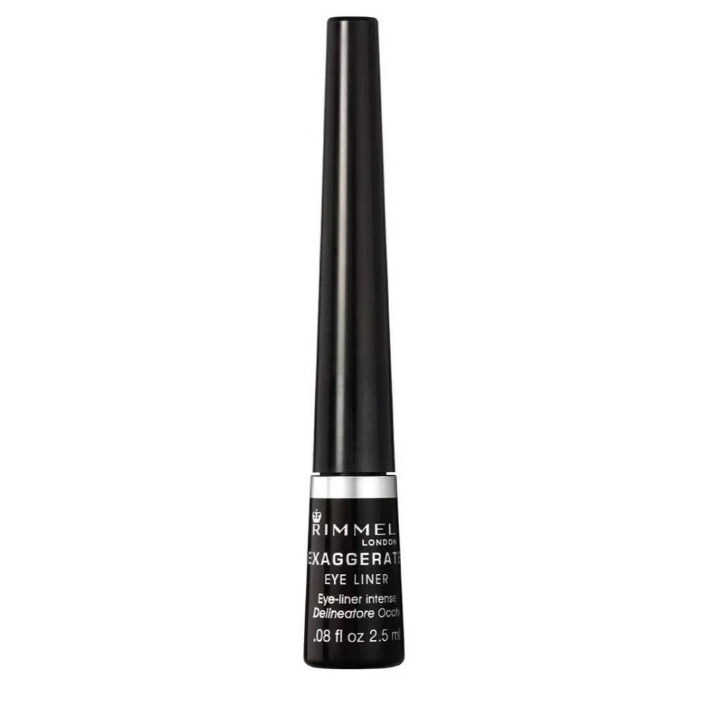Rimmel London 001 Black Exaggerate Felt Tip Eyeliner Precise NEW
